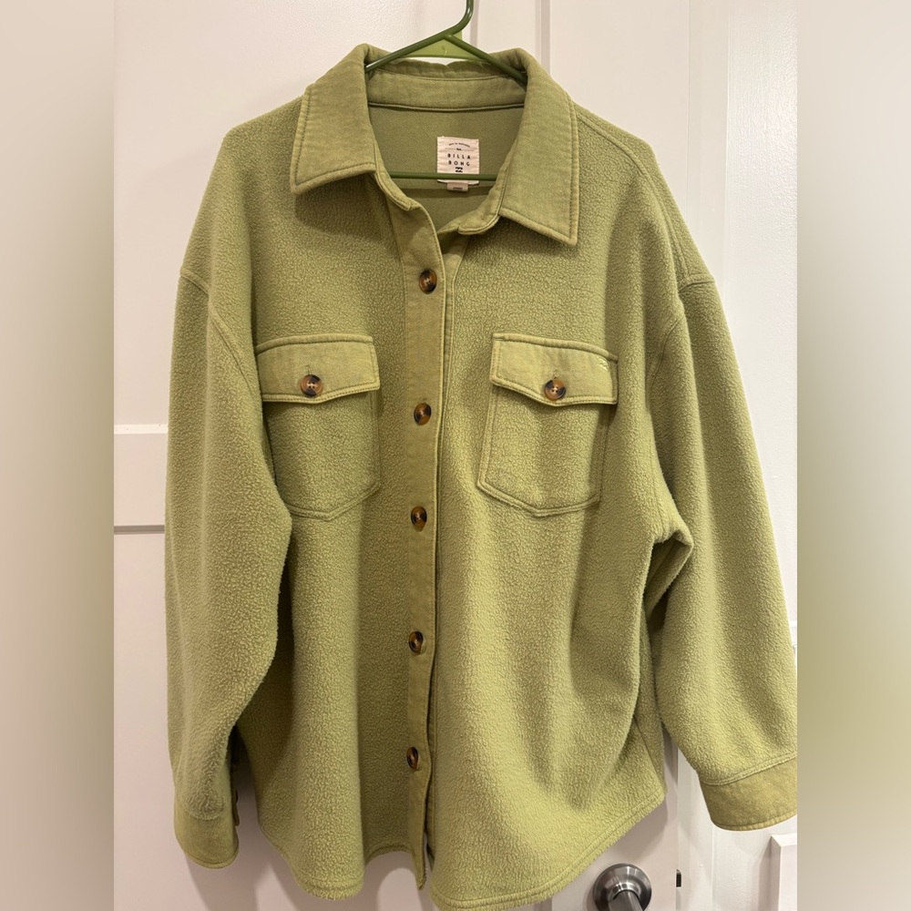 Billabong Anytime Shacket Oversized - Fleece Button Down - Size M - Picture 5 of 5
